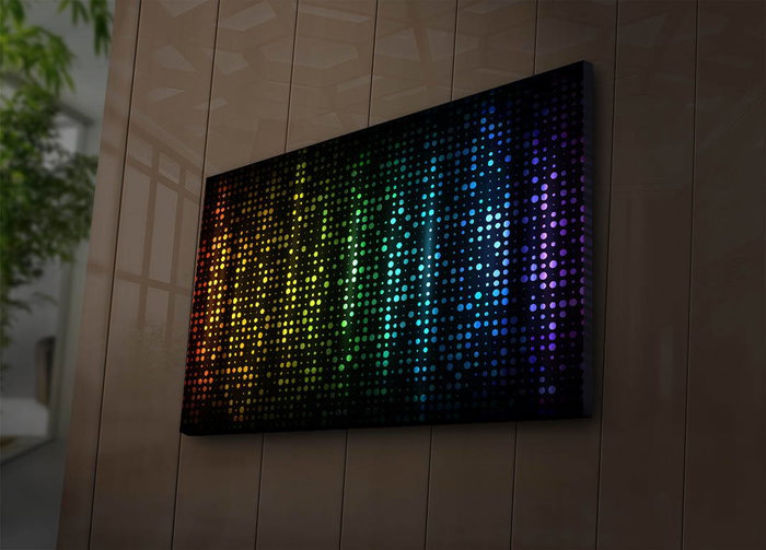 Wallity Lienzo Decorativo Iluminado con LED Multicolor 45 x 70 cm